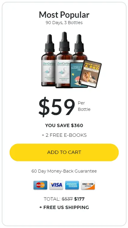 ZenCortex 3 bottles order now